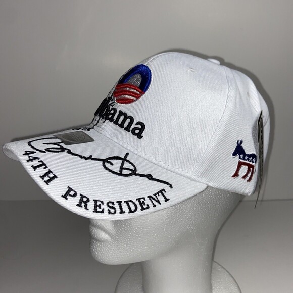 City Hunter Obama 44th President Black Cap Hat Adjustable Strap NWT - Picture 3 of 5